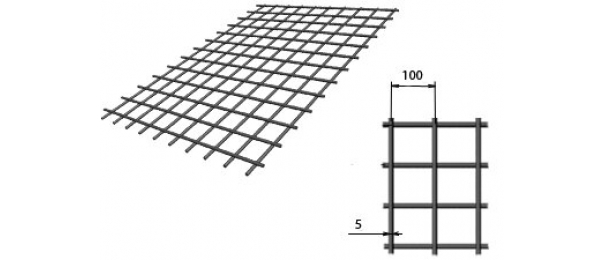 Сетка сварная (дорожная) 100х100х5мм 1,5х2м купить с доставкой в Клине
