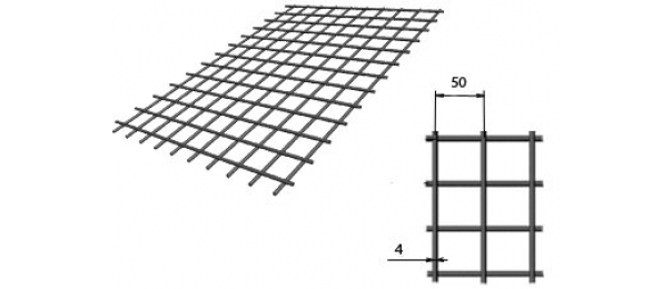 Сетка сварная (дорожная) 50х50х4мм 1х2м купить с доставкой в Клине